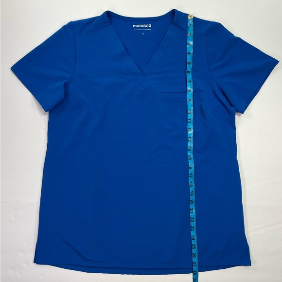 Mandala Scrubs One Pocket Top - royal blue, S - Picture 9 of 12